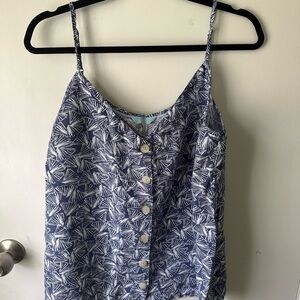 Joules Blue Buttoned Sleeveless Camisole